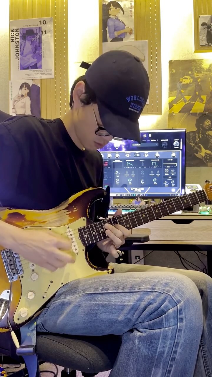 Instagram post by @yoonwoo__lee for Neural DSP. Caption reads: [...] guitar sound! Thanks for having me....