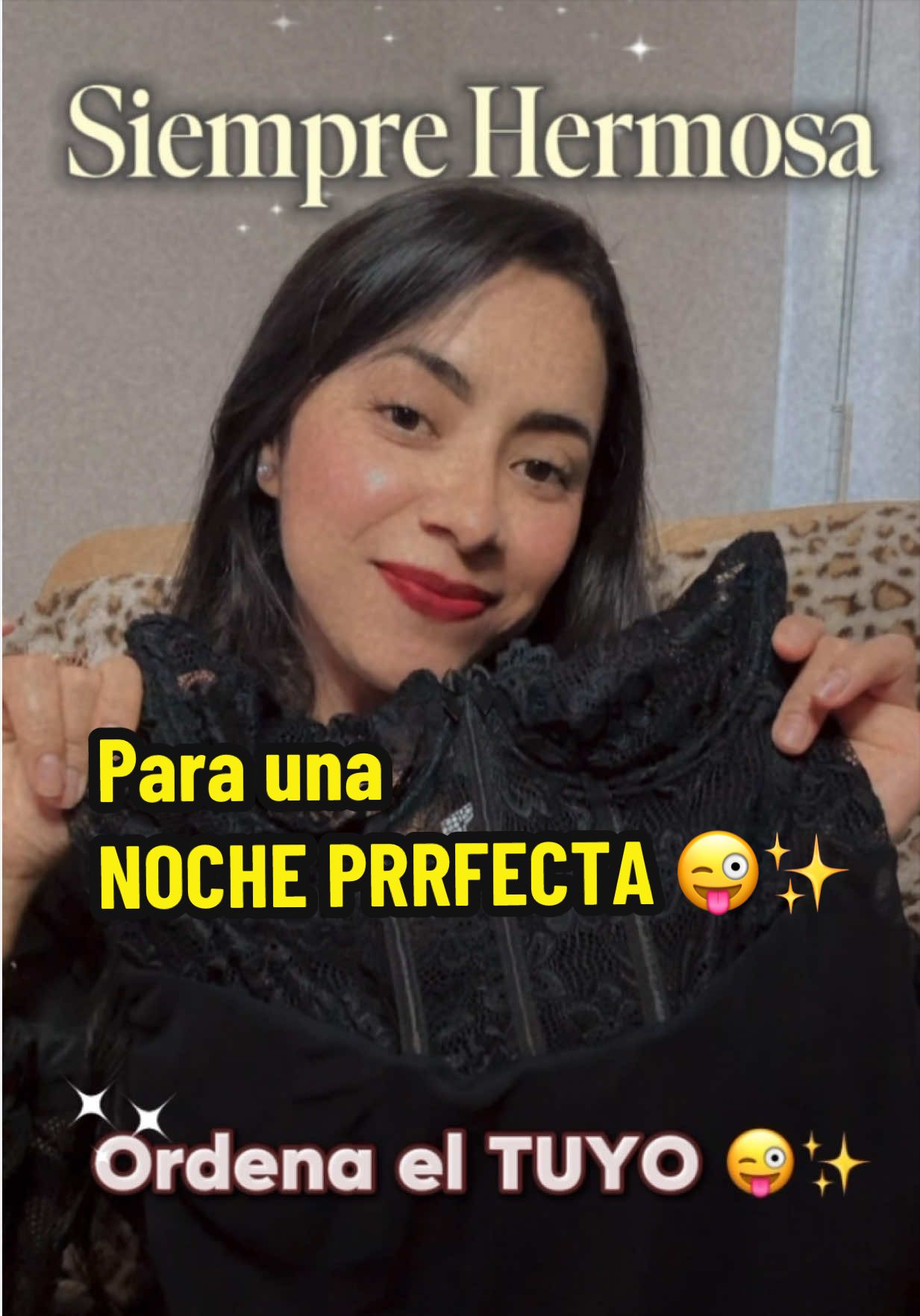 TikTok post by @elii0415 for SHAFITS Official. Caption reads: [...] DAMA ✨💕 Elegant nightwear 🥰 !!! @SHAFITS....