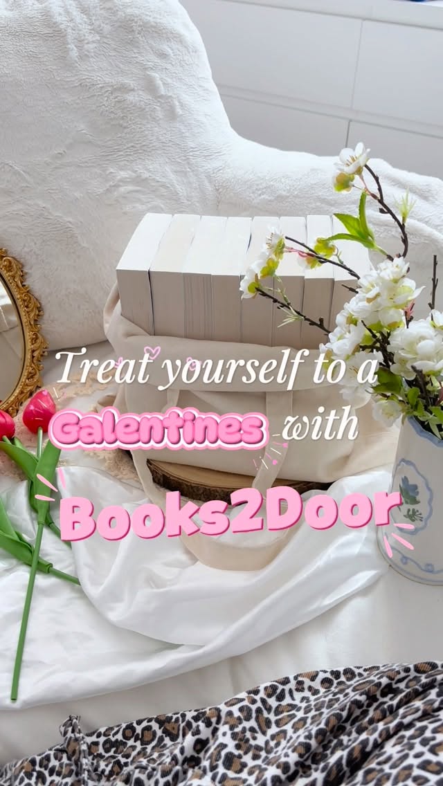 Instagram post by @elliescosycorner for Books2Door. Caption reads: Treat yourself this Galentines with @books2dooruk....