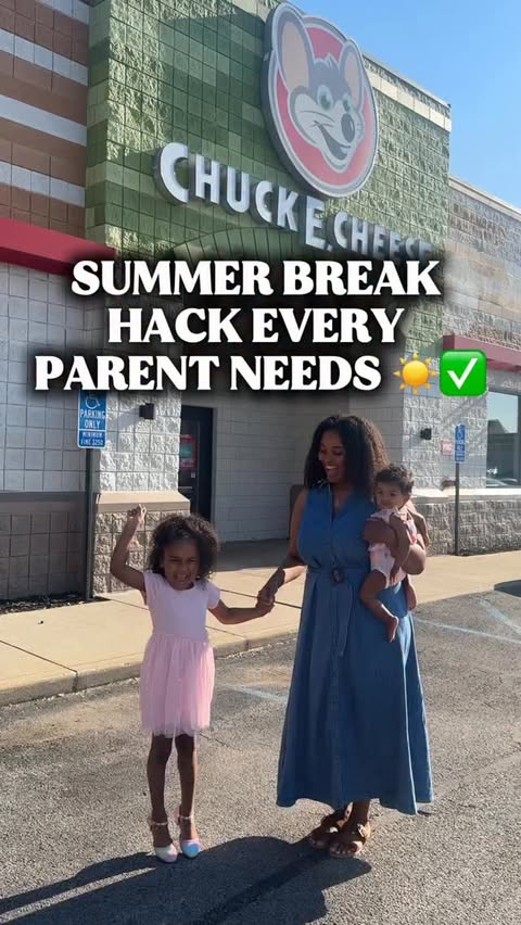Instagram post by @lovefranceschie for Chuck E. Cheese. Caption reads: [...] a great time today! Chuck E Cheese....