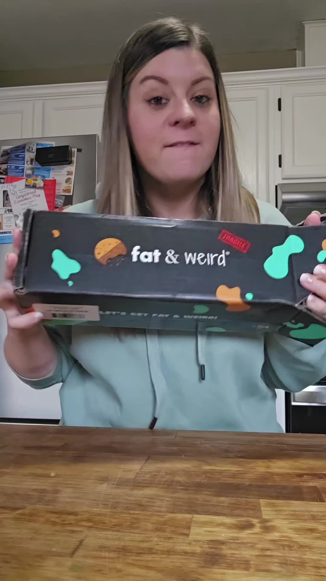TikTok post by @chelseevilla for Fat & Weird Cookie. Caption reads: [...] favorite cookies are on sale! @Fat & Weird....