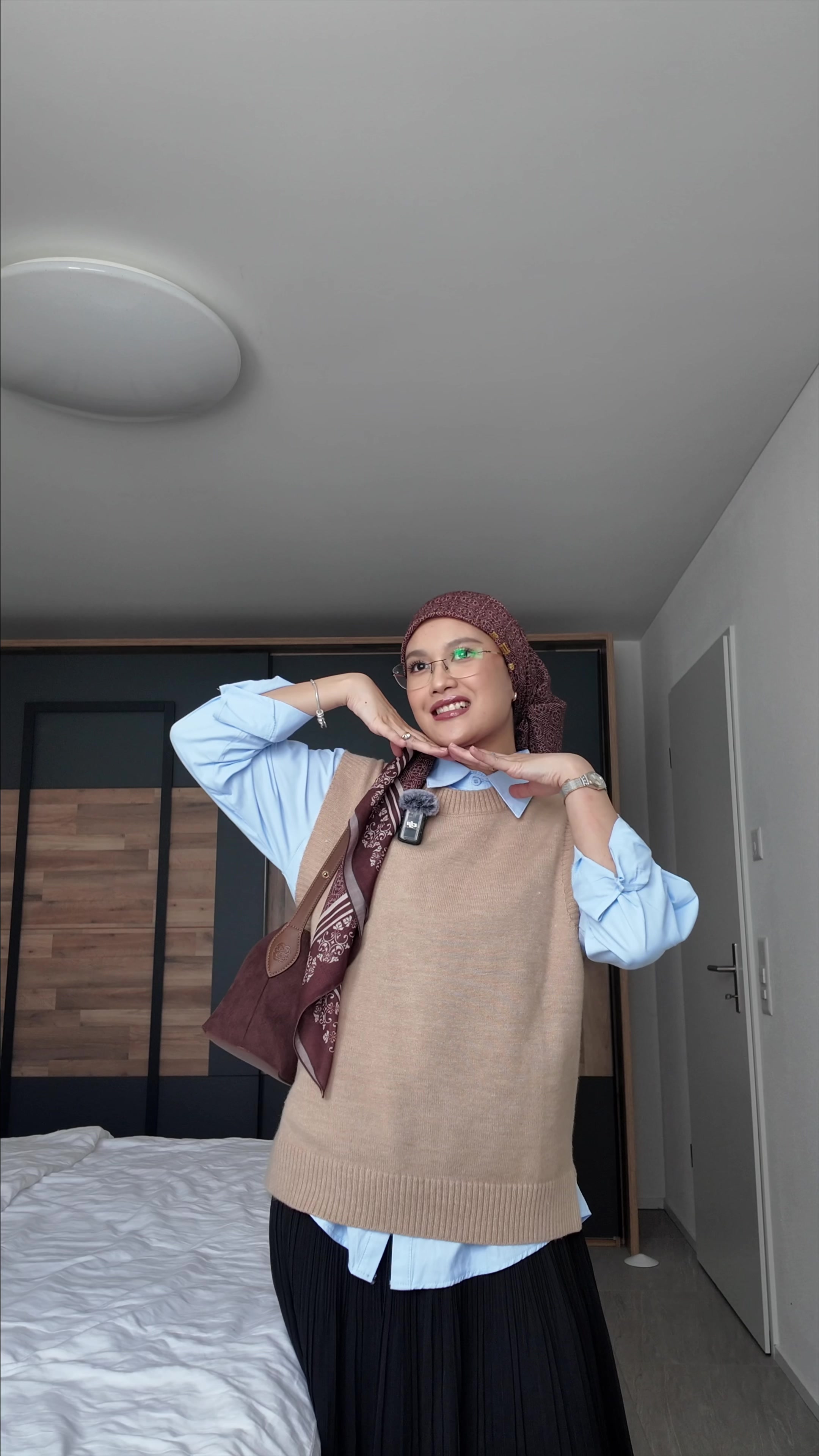 TikTok post by @hidaia_graf for Christy Ng. Caption reads: GRWM 🤍 featuring opal bag from @Christy Ng Shoes....