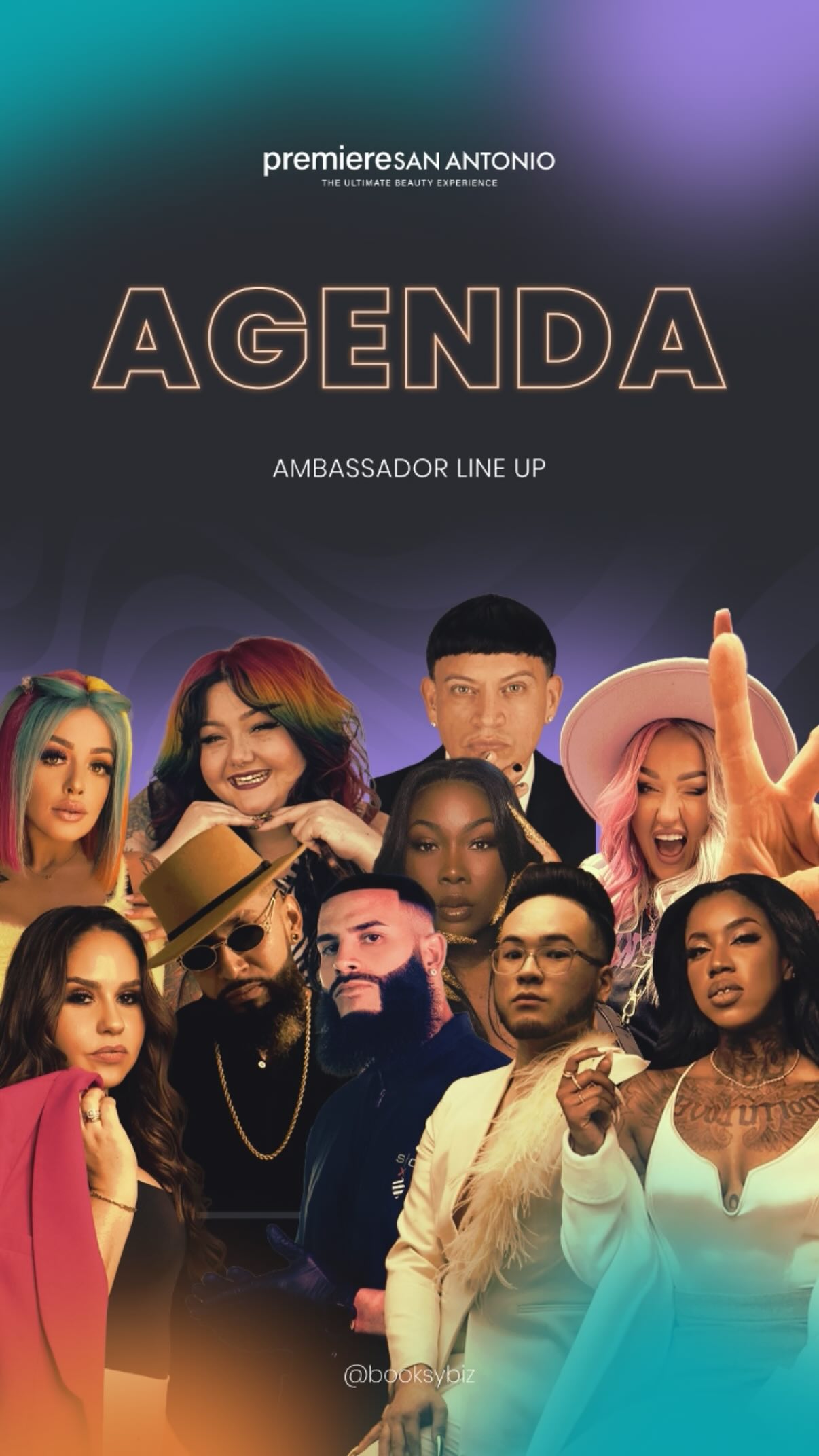 Instagram post by @nailsbyhirsch for Booksy. Caption reads: 📣Your favorite beauty pros are touching down in....