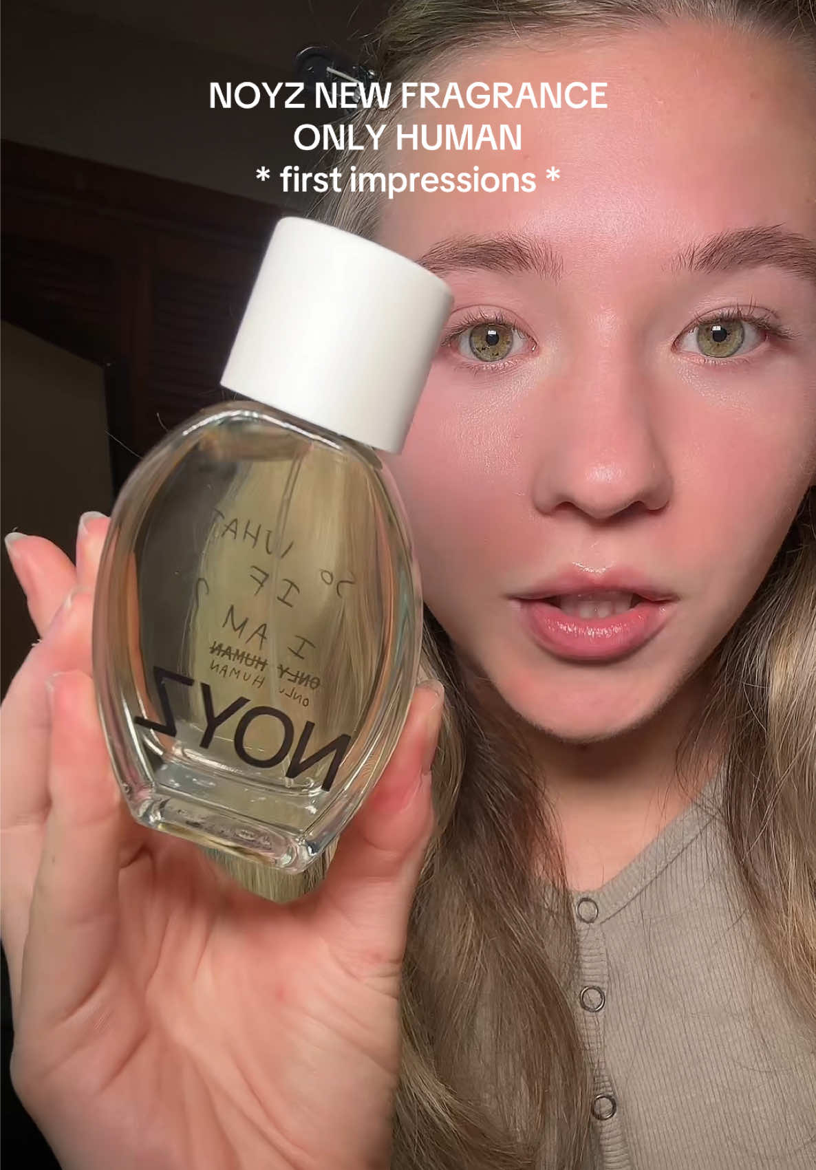 TikTok post by @ira.noel for NOYZ. Caption reads: @noyzfragrance my new favorite scent [...].