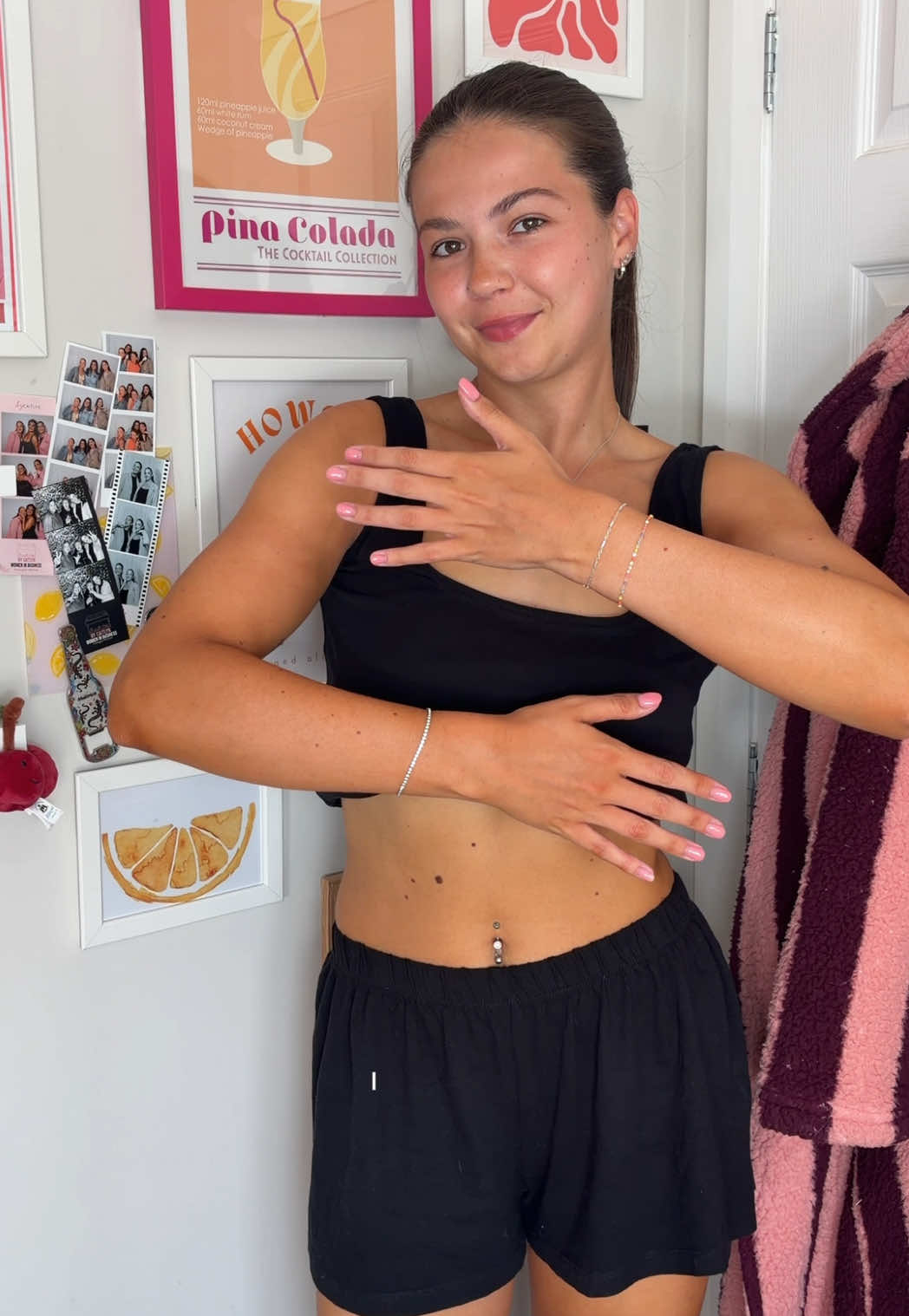 TikTok post by @katiedonnelly for bBold Tan. Caption reads: I am actually obsessed with how bronzed I look....