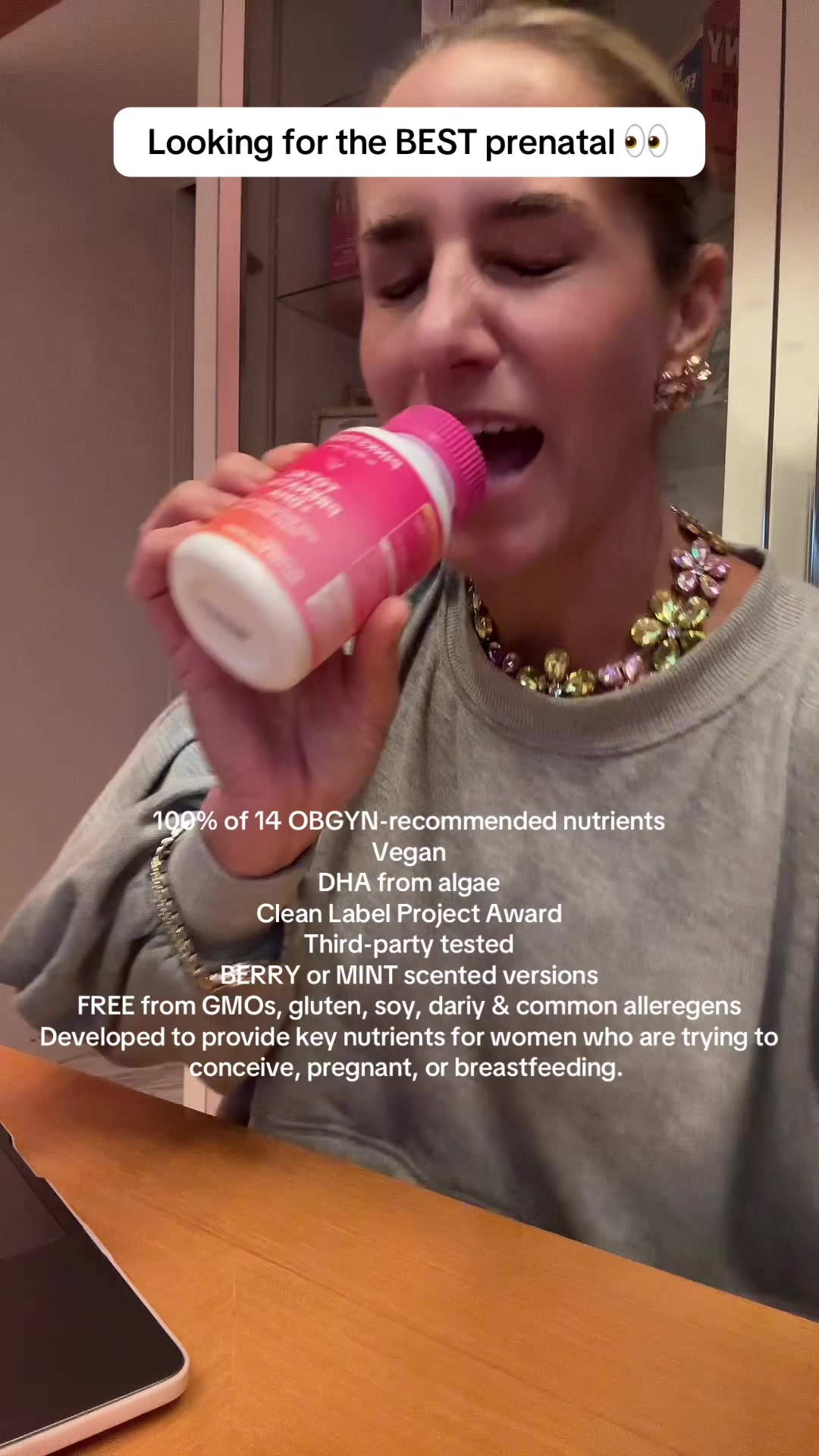 TikTok post by @amy.suzanne_ for Pink Stork. Caption reads: [...] in your journey 💕we are here to help @Pink....