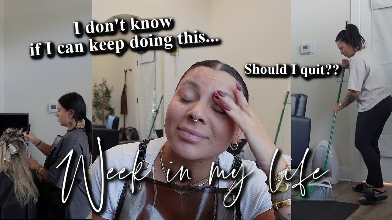 YouTube post by @styledbysamvay for ana luisa. Caption reads: The hardest week I've had as a salon owner so far....