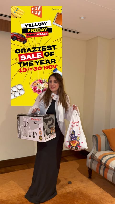 Instagram post by @zansvibes for Noon. Caption reads: [...] موسم YFS وعليه أفضل الأسعار! NowNow من noon....