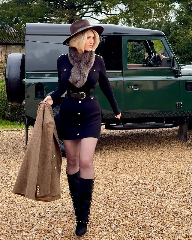 Instagram post by @littlegreendefender for Hicks & Brown. Caption reads: These boots were made for… Defender dates 🖤 Ad On....
