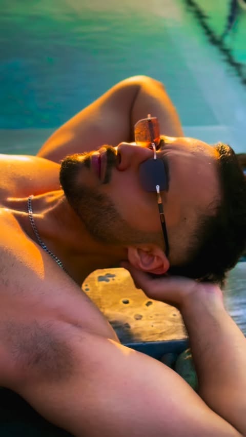 Instagram post by @amd.sq for SALIGIA. Caption reads: [...] presence.” 💪🌊 Pool days done right in....