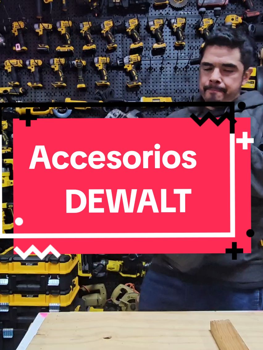 TikTok post by @herramientaelectrica for DEWALT. Caption reads: #dewalt #herramientaelectrica #TuAliadoIndustrial....