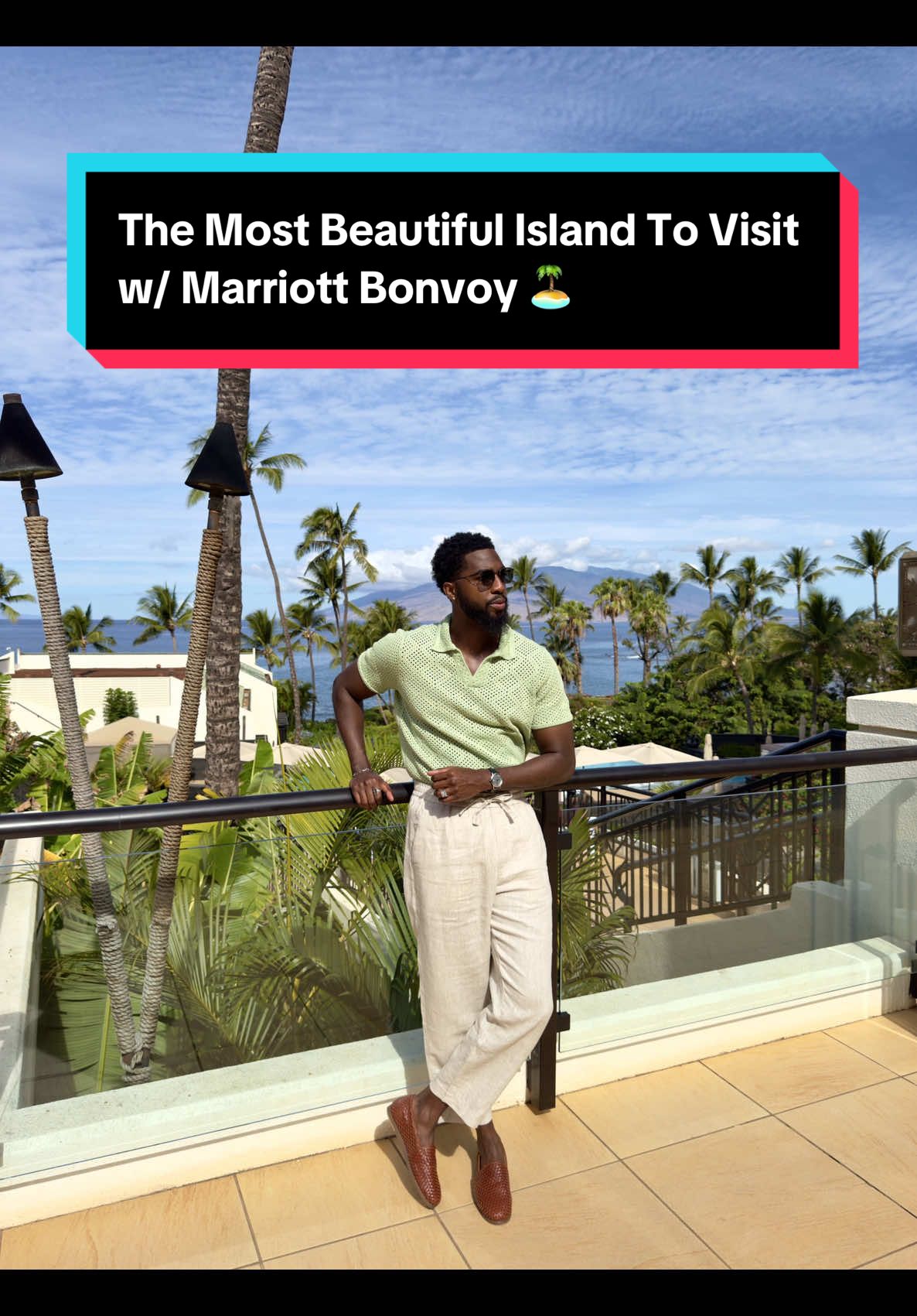 TikTok post by @mrrlittle for Marriott Bonvoy. Caption reads: My recent stay at the Wailea Beach Resort -....