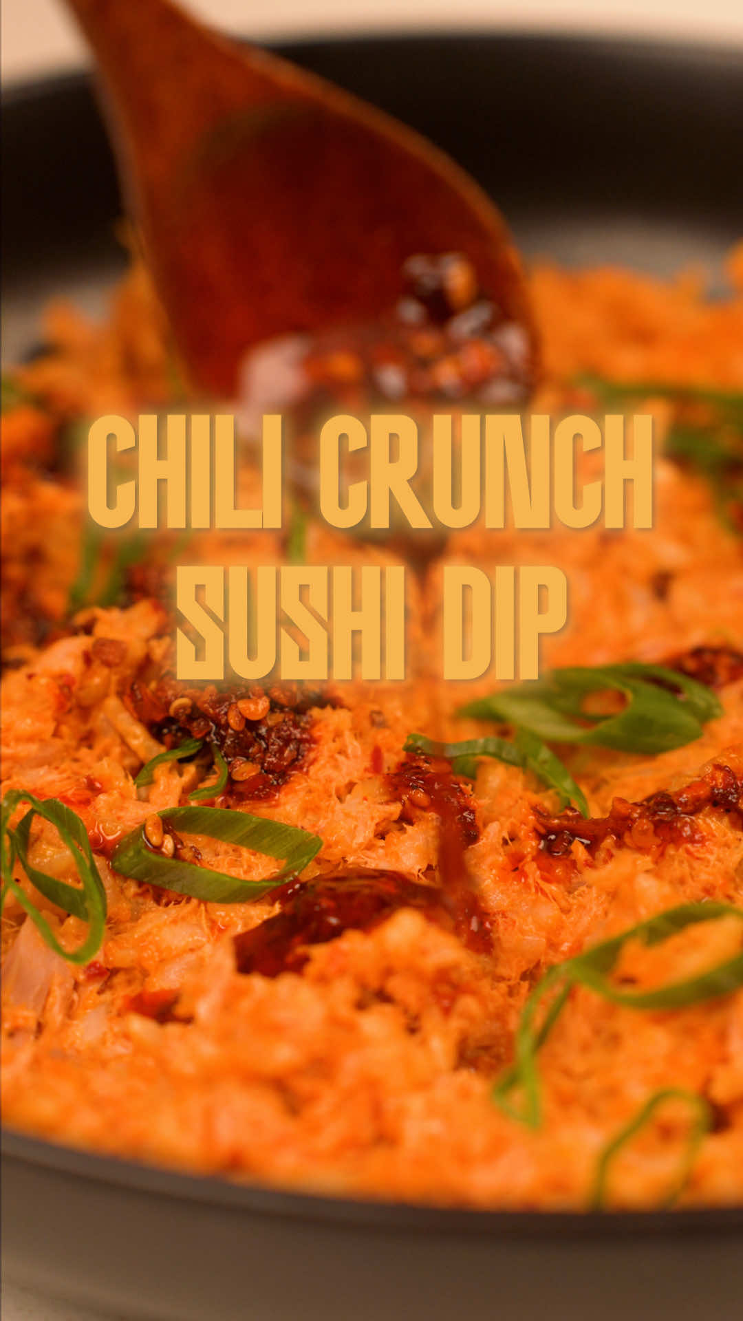 TikTok post by @patty.plates for Momofuku. Caption reads: The viral @Momofuku Chili Crunch Sushi Dip RECIPE....