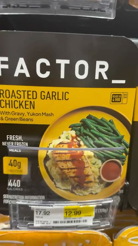 Instagram post by @thatmom_brittany for Factor. Caption reads: Busy days call for easy meals 🙌 @factormeals is....