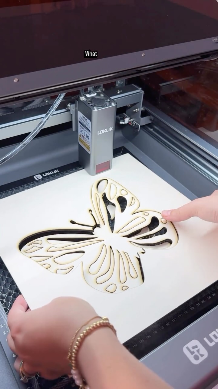 Instagram post by @cocoprintdesign for HTVRONT. Caption reads: Want to start in the world of laser engraving? The....