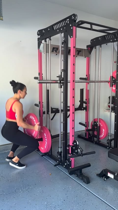 Instagram post by @addytayler_t1d for RitFit. Caption reads: Working out from home has been a game changer for....