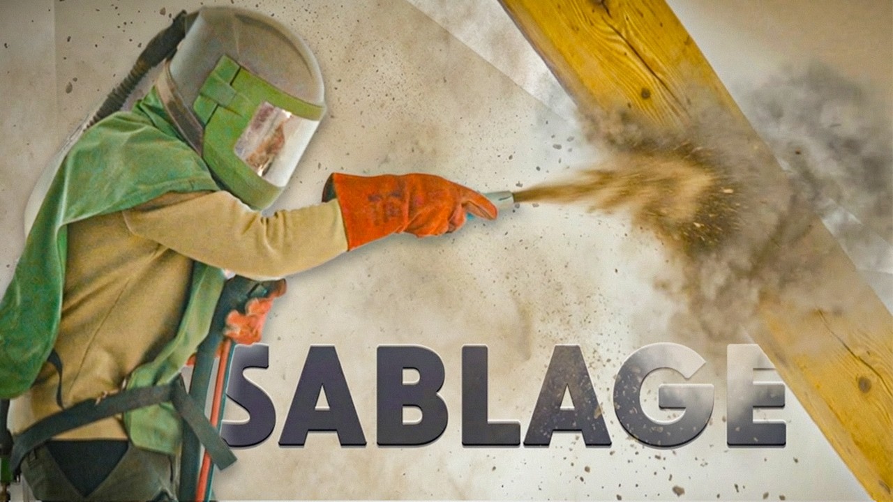 YouTube post by @MisterWalt for EcoFlow. Caption reads: What's the point of sandblasting the wood?.