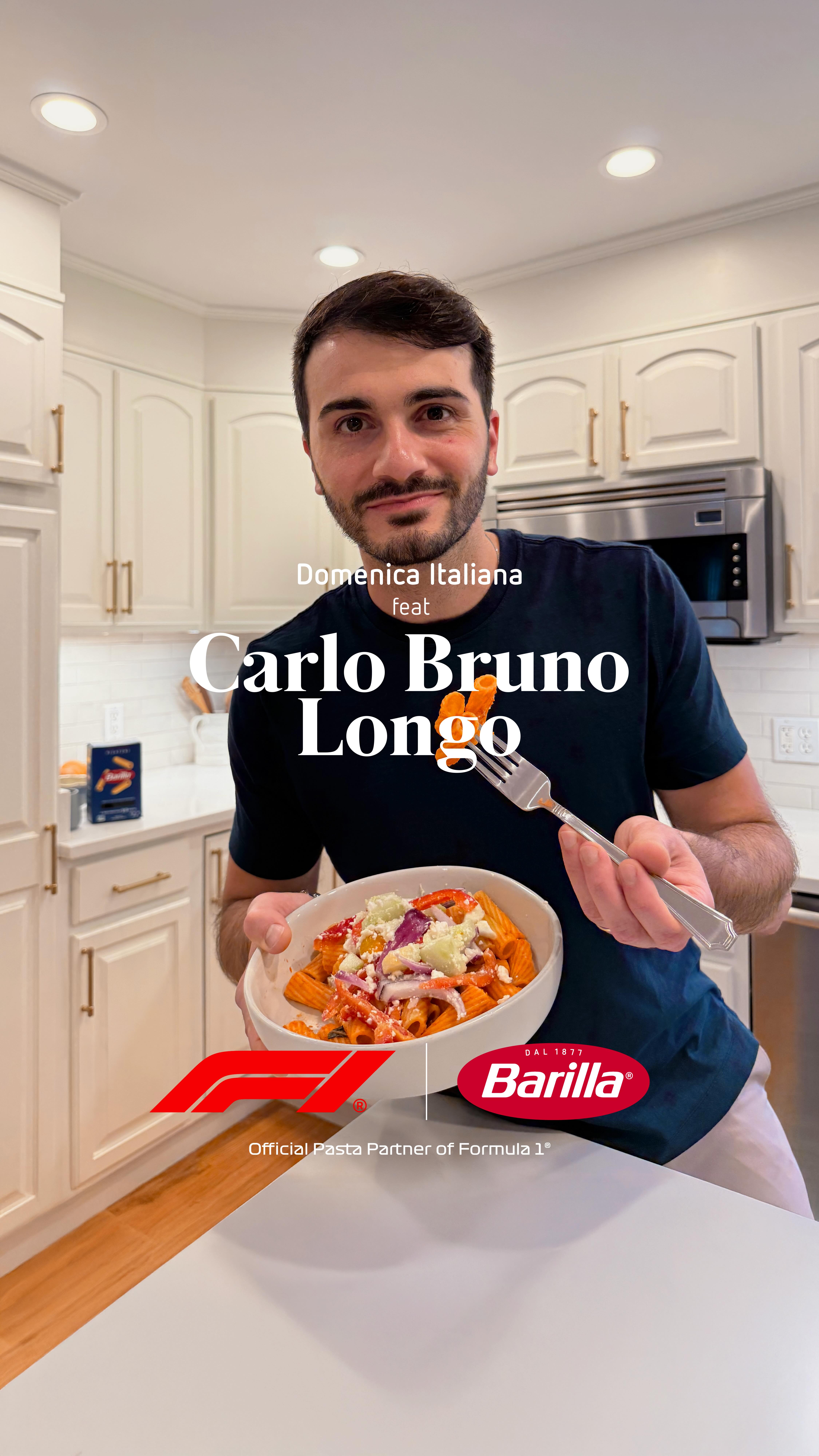 Instagram post by @carlobrunolongo for Barilla. Caption reads: Sundays mean only one thing: #DomenicaItaliana ✨....