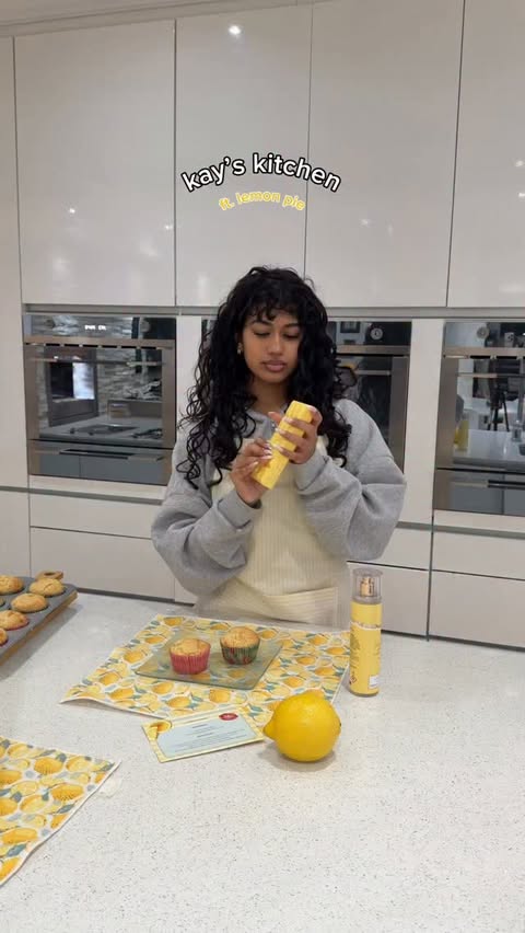 Instagram post by @kayleechaii for Bacher and Co.. Caption reads: turning Sabrina Carpenter’s Lemon Pie into a....