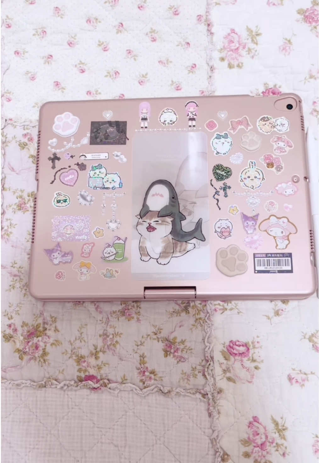 TikTok post by @pinkgloomybear for Typecase. Caption reads: [...] of cute stickers 🥹💞 case is from @Typecase....
