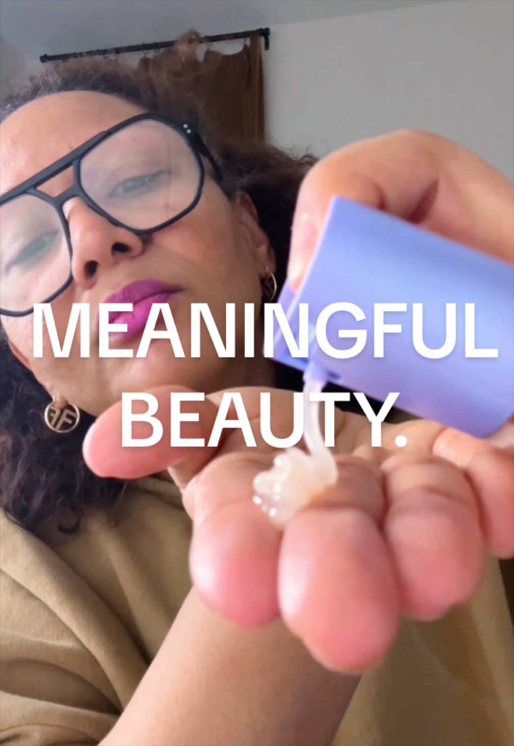 TikTok post by @clicklifewliz for Meaningful Beauty. Caption reads: [...] #TikTokMadeMeBuyIt @Meaningful Beauty.
