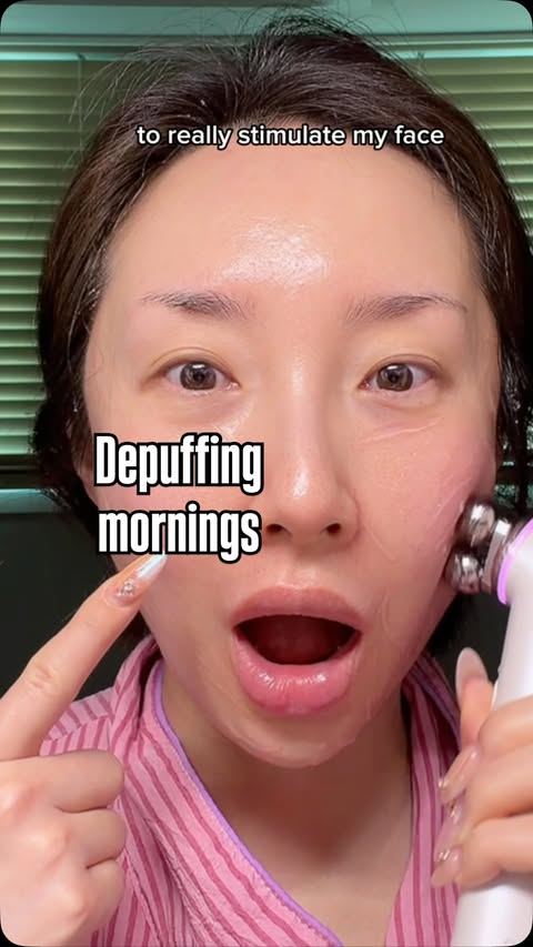 Instagram post by @itsjennyhyun for CCLIME Beauty. Caption reads: [...] face feels puffy in the morning. 🤍 CCLIME....