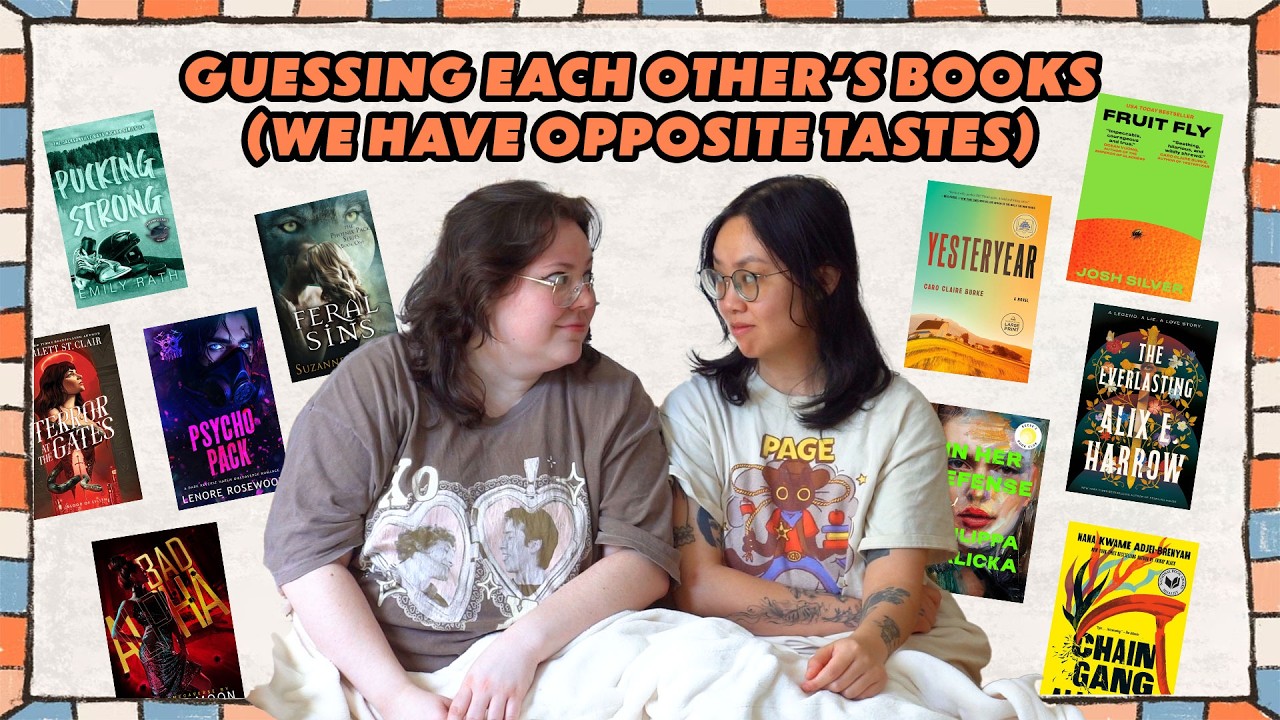 YouTube post by @readwithcindy for Thematic. Caption reads: My girlfriend and I guess each other's books (we....