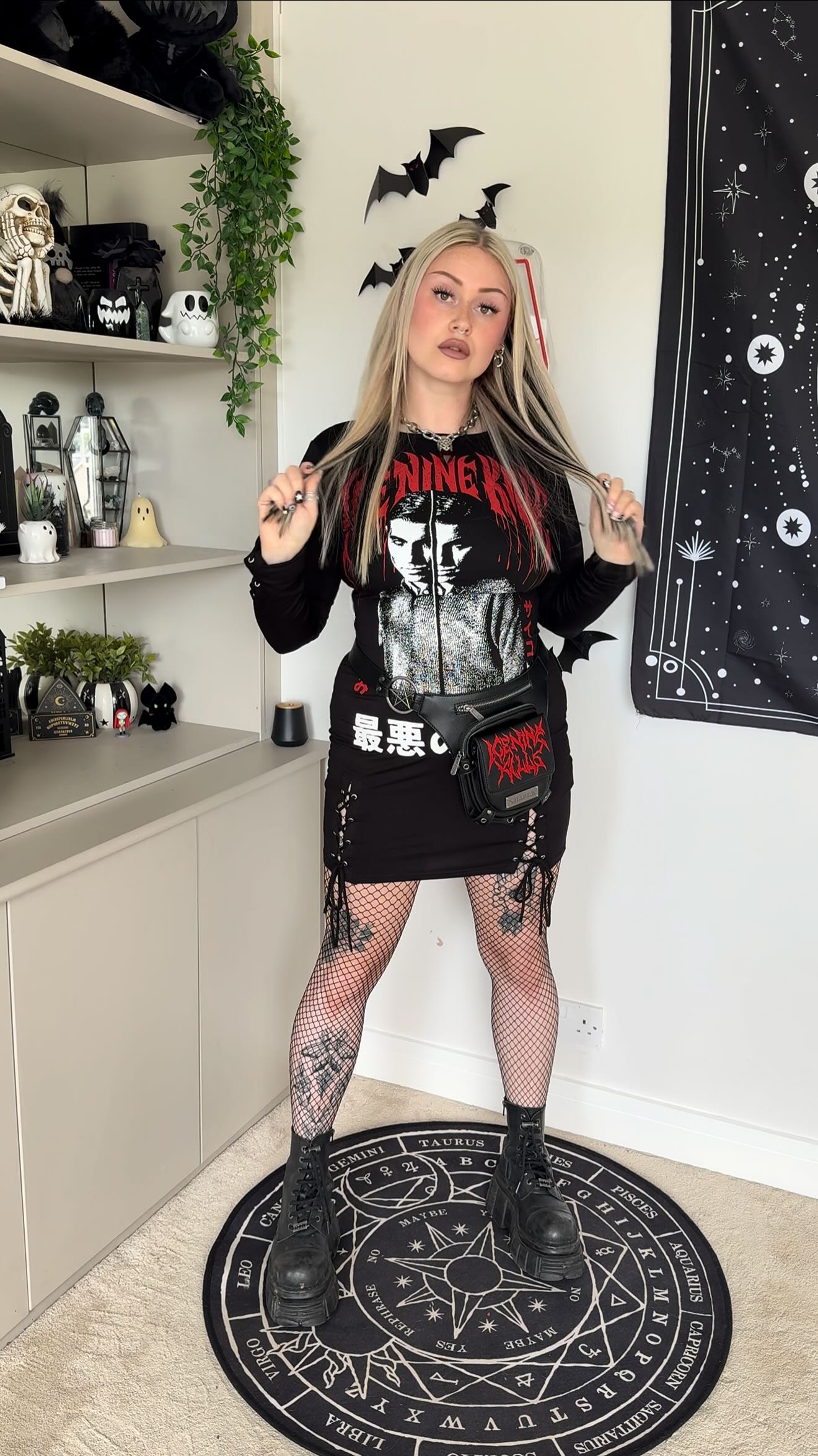 Instagram post by an influencer for KILLSTAR. Caption reads: AD - @killstar x @iceninekills collaboration [...].