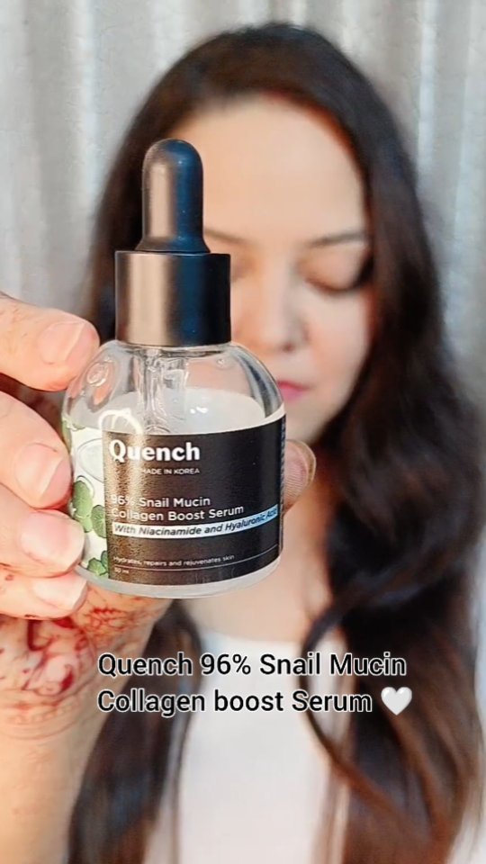 Instagram post by @stunning_beautybliss for Quench Botanics. Caption reads: “Feel the hydration, see the glow! 💧 Quench 92%....