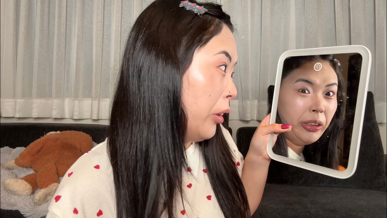 YouTube post by @hiyogon_pig for Qoo10. Caption reads: [GRWM] I'm going to meet my long-distance....