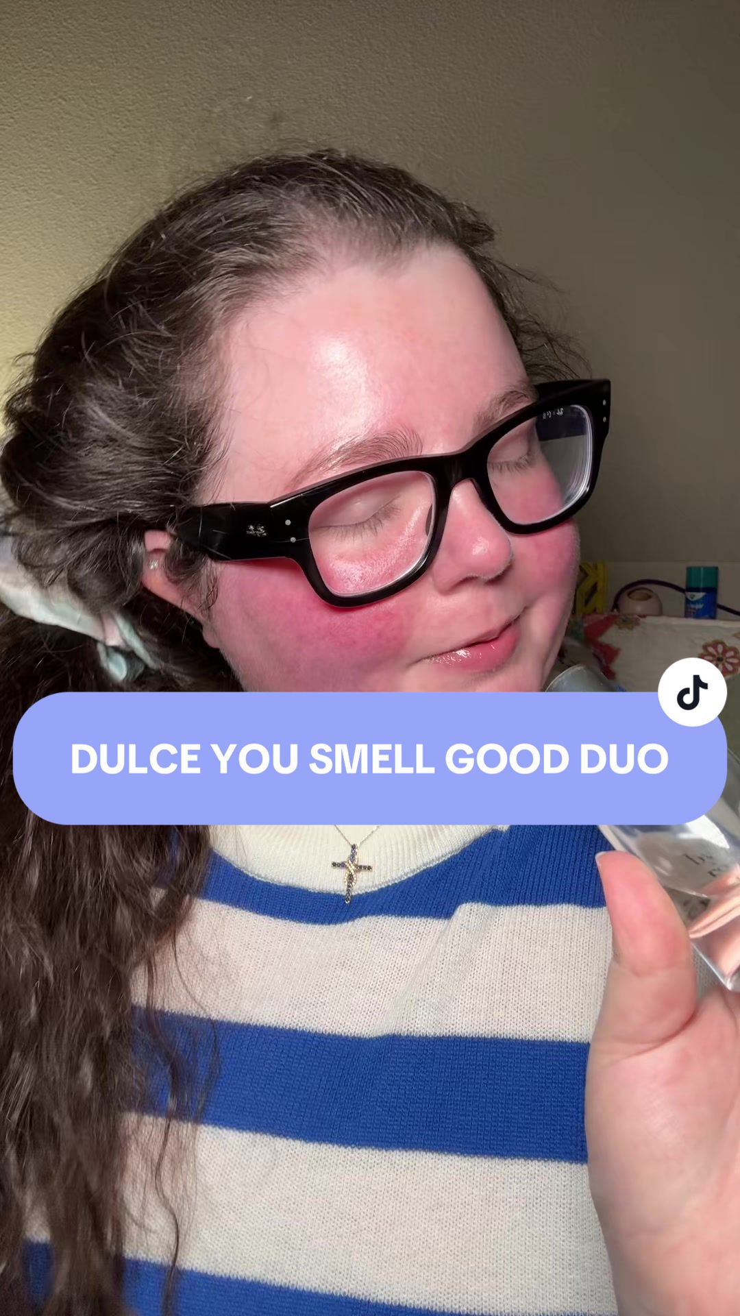 TikTok post by @thereallaurengiakas for By Rosie Jane. Caption reads: Delish vanilla bean ice cream perfume @byrosiejane....