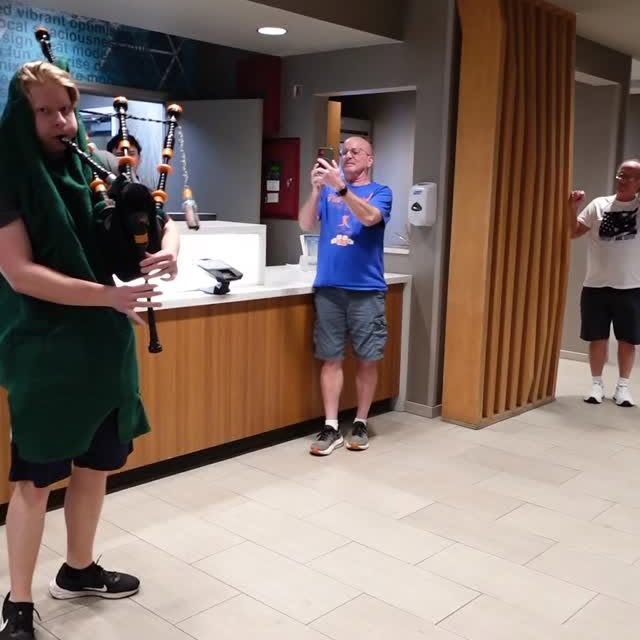 Instagram post by @picklepete112 for Marriott Hotels & Resorts. Caption reads: Is @marriotthotels a PIPEZONE?! Episode:140 piping....