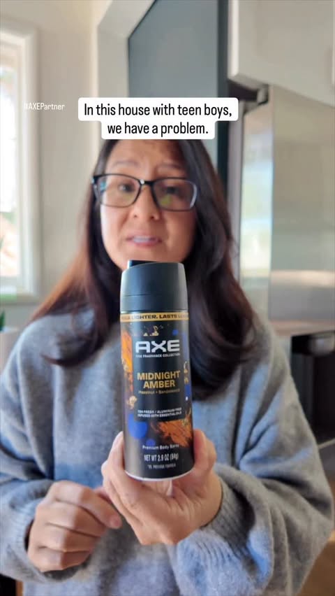 Instagram post by @ourfamilyvine for AXE. Caption reads: [...] before I saw him! We switched to the new AXE....