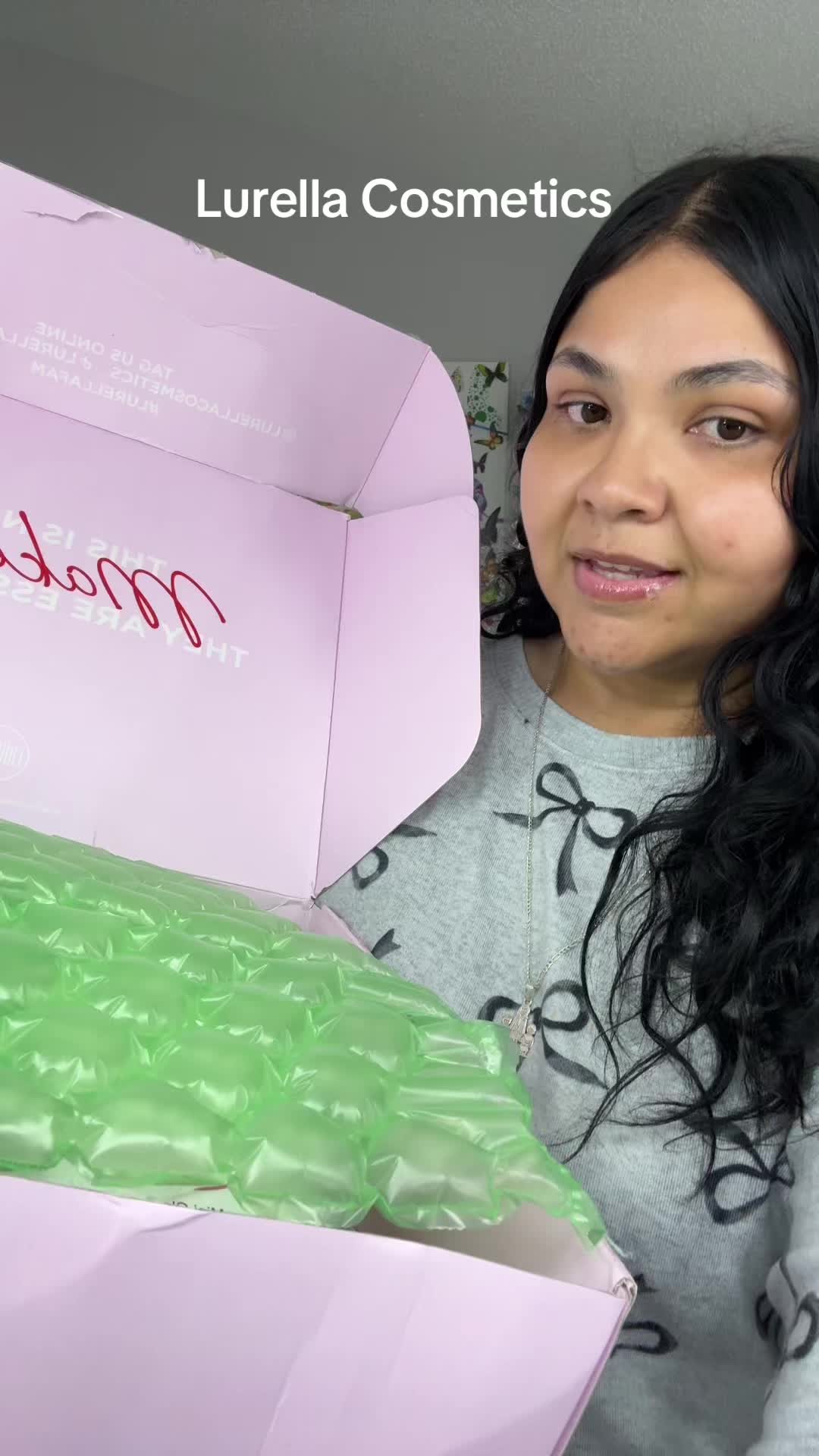 TikTok post by @maribeautyglam for Lurella Cosmetics. Caption reads: Discount code MBG @Lurellacosmetics....