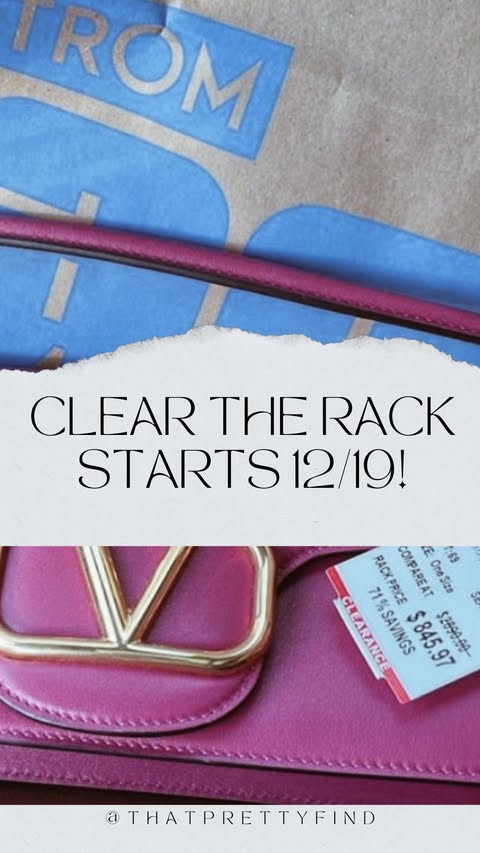 Instagram post by @thatprettyfind for Nordstrom Rack. Caption reads: 🚨Save this post & mark your calendar!

The next....