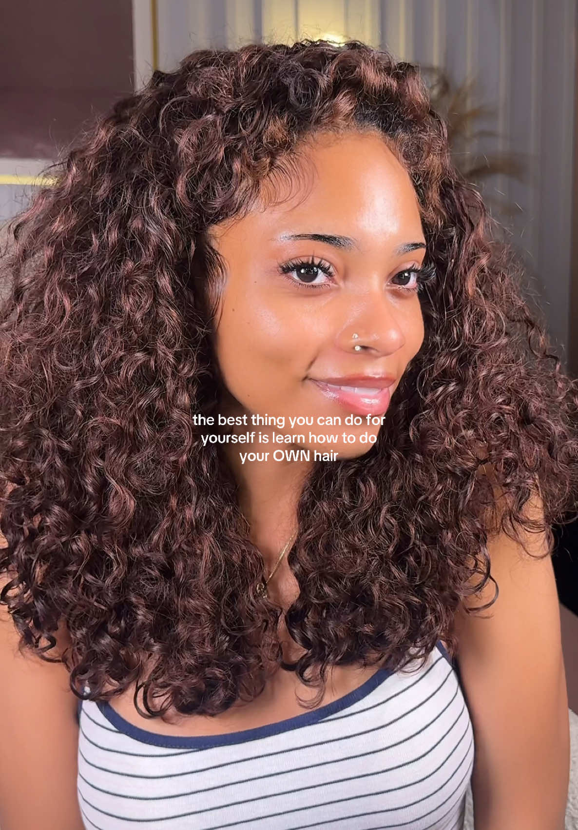 TikTok post by @niyahmariiie for CurlyMe Hair. Caption reads: @CurlyMe Hair @Curlymehairstore 🍨 i’m wearing 4....