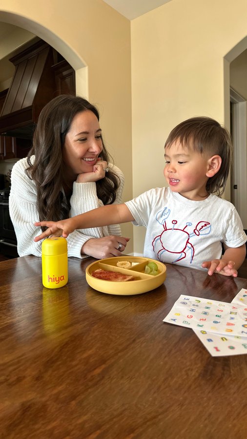 Instagram post by @juliehartwell for Hiya. Caption reads: Healthy habits start young and Hiya makes it easy.....