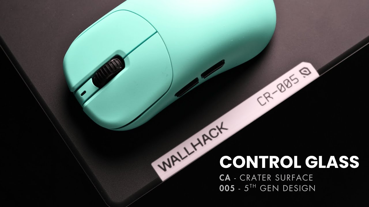 YouTube post by @wasabitech for WALLHACK. Caption reads: WALLHACK CR-005 Review – A True Control Glass....