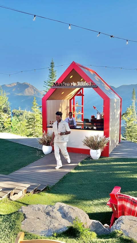 Instagram post by @chefkolbykash for Maker's Mark. Caption reads: [...] to experience Aspen Food & Wine with....