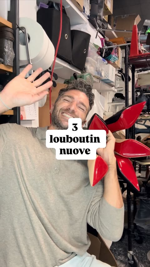 Instagram post by @calzolaiomax for Christian Louboutin. Caption reads: @christianlouboutin new!
#maiorino #calzolaiomax....