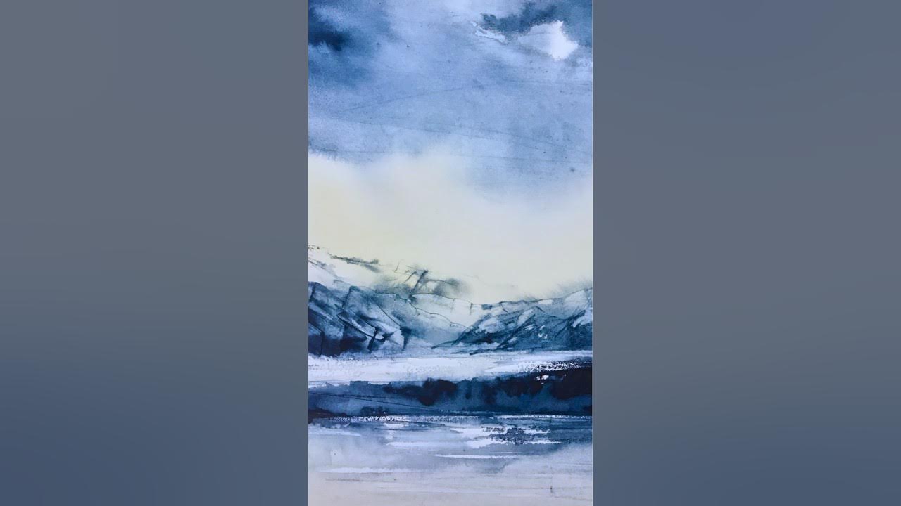 YouTube post by @KarenRiceArt for Pexels. Caption reads: Atmospheric Watercolour Painting - Using Just 2....