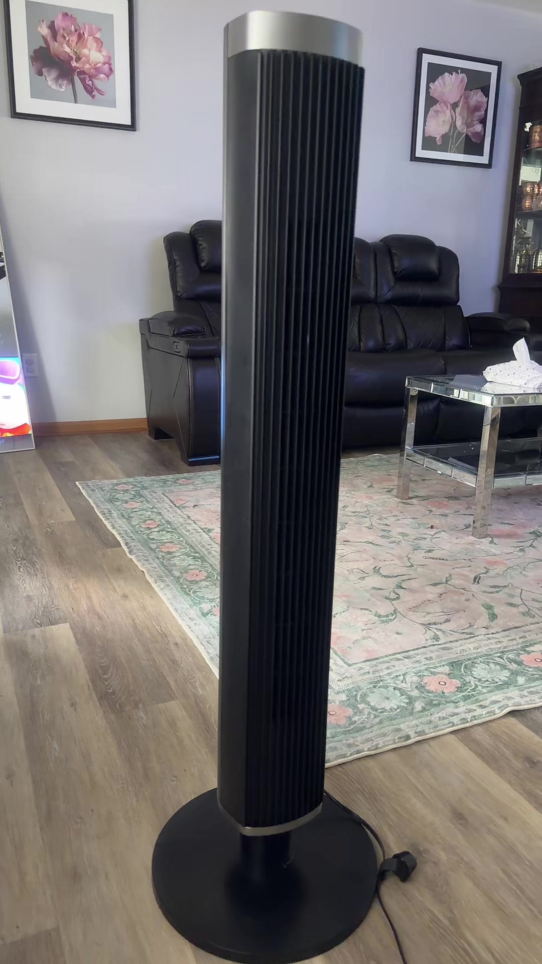 TikTok post by @ghimire_kanchi for Cowsar Appliance. Caption reads: [...] 36" Tower Fan with Remote Control@Cowsar....