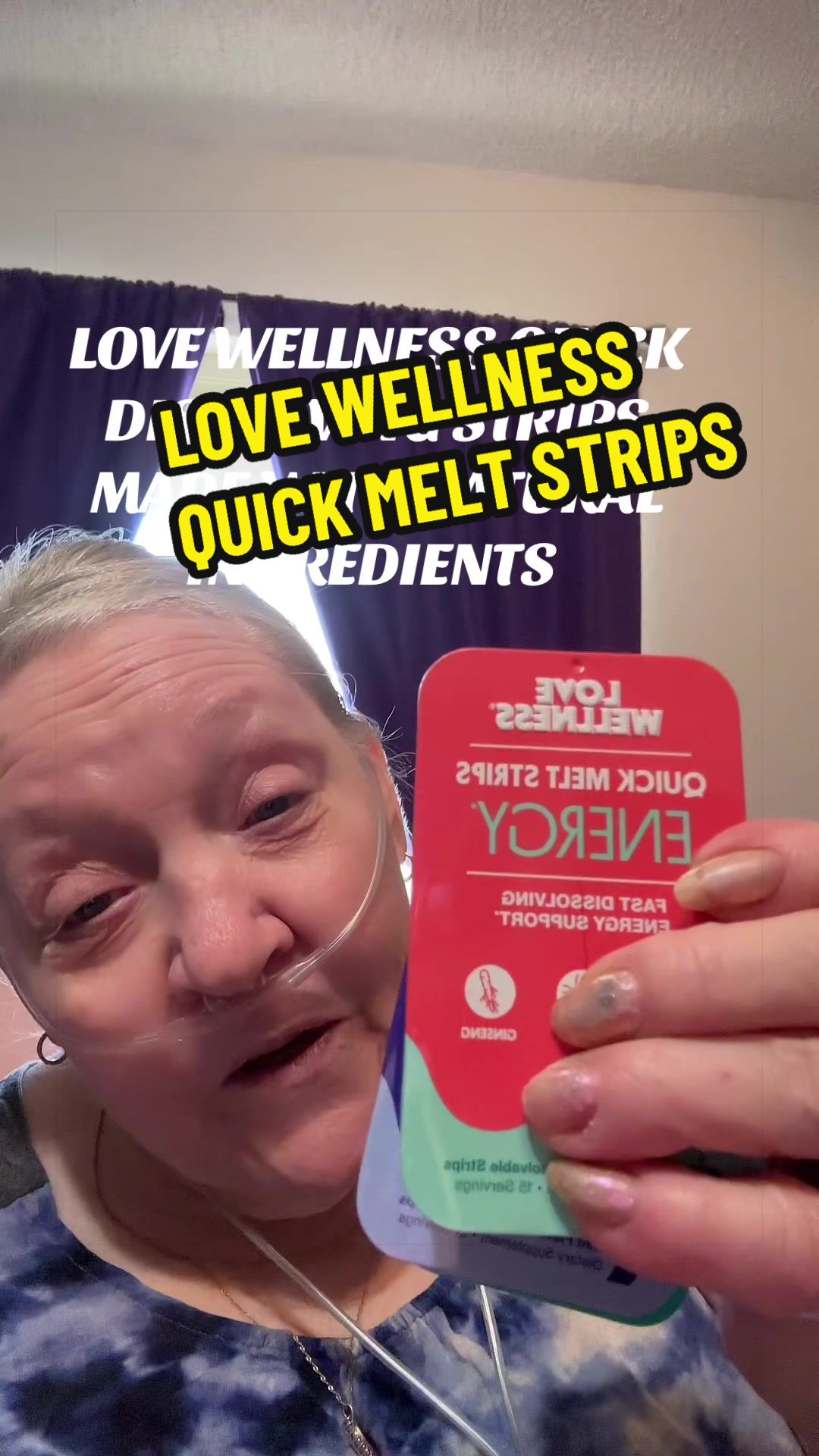 TikTok post by @sheriecewebbcampb for Love Wellness. Caption reads: #lovewellness #lovewellnessquickmeltstrip [...].