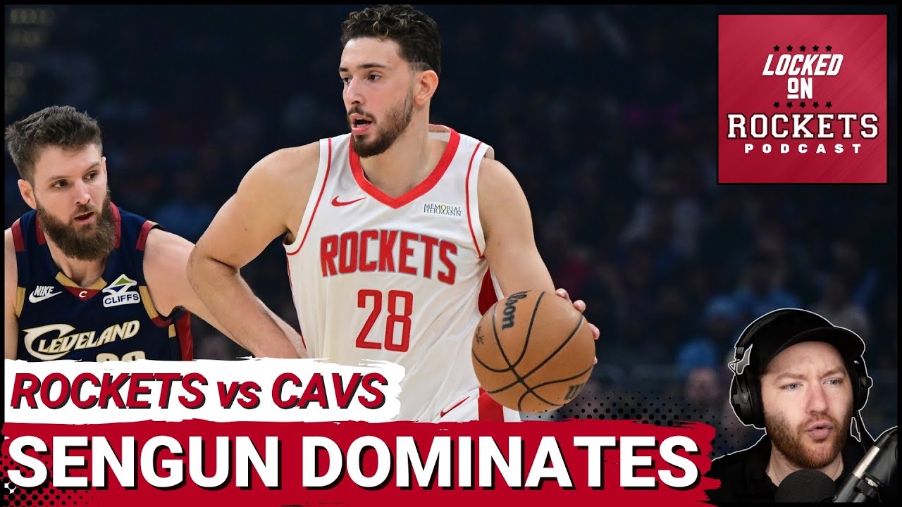 YouTube post by @LockedOnRockets for FanDuel. Caption reads: Alperen Sengun DOMINATES Reigning DPOY Evan Mobley....