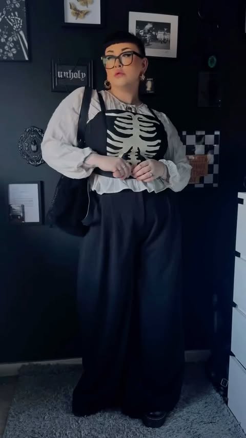 Instagram post by @rhikatera for DISTURBIA. Caption reads: Show us ya’ bones 🦴 I managed to find this....