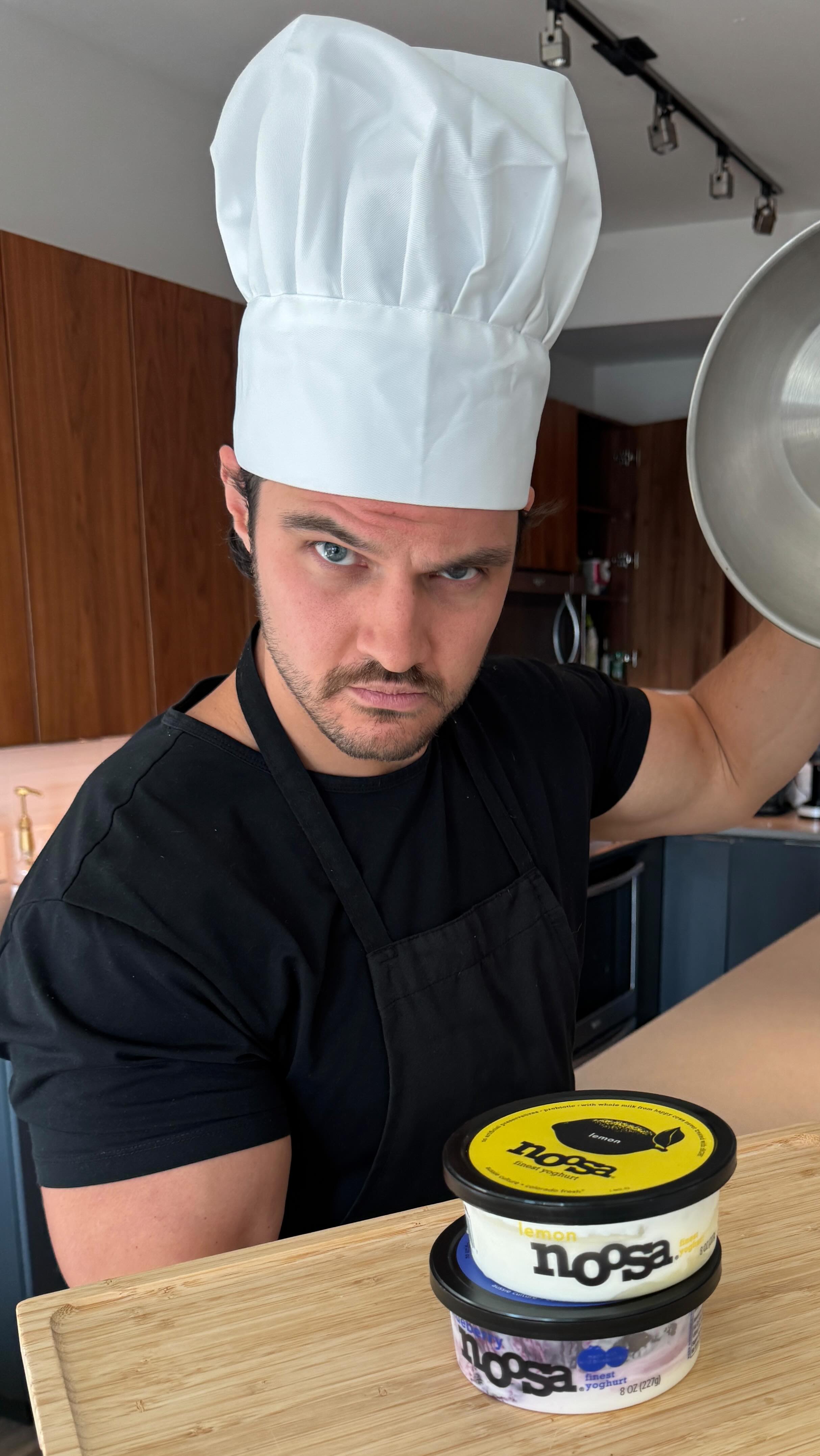 Instagram post by @spencer.conley for Noosa Yoghurt. Caption reads: Thanks to @noosayoghurt you don’t need to be a....