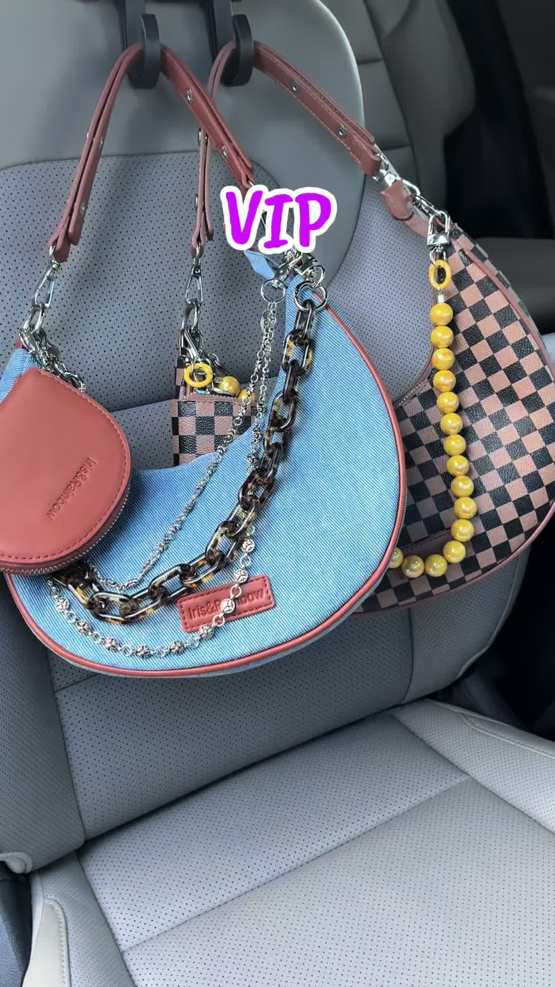 TikTok post by @shantanochaser for Iris And Rainbow. Caption reads: [...] gone. @Rainbow Boutique LLC #vipbag....