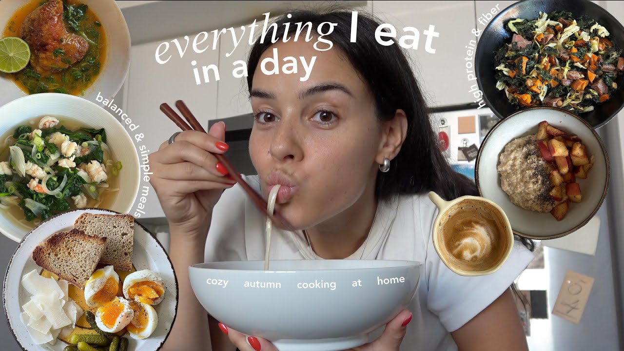 YouTube post by @aliazaita for Ritual. Caption reads: everything I EAT in a few days | cozy & balanced....
