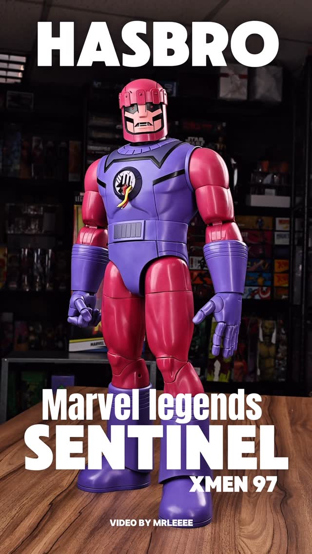 Instagram post by @mrleeee for Hasbro Pulse. Caption reads: “Marvel Legends Xmen97 Sentinel by @hasbropulse....