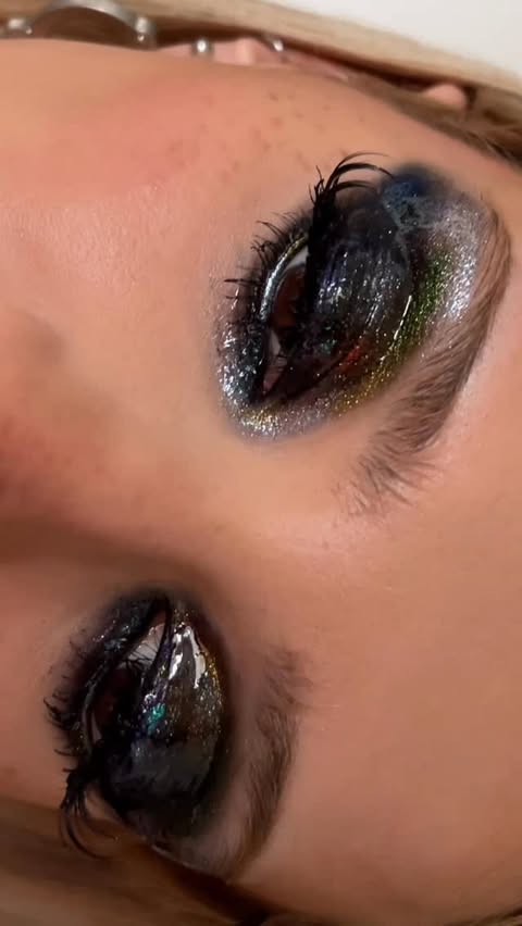 Instagram post by @daniellemarcan for Marc Jacobs. Caption reads: [...] le shadow stick in ‘all night black’....